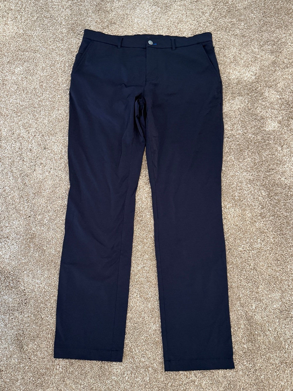 Twillory Navy Blue Performance Pants 34 x 33.5 Travel Business Casual Stretch
